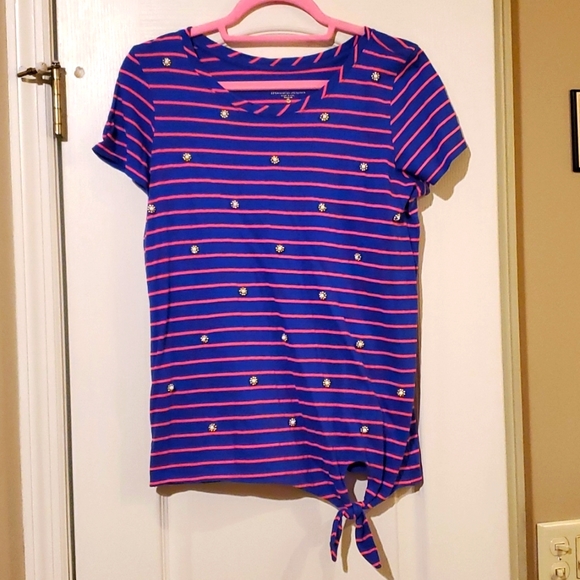 Lilly Pulitzer striped tie front top - Picture 1 of 7